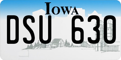 IA license plate DSU630