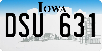 IA license plate DSU631