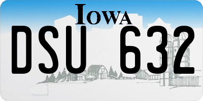 IA license plate DSU632