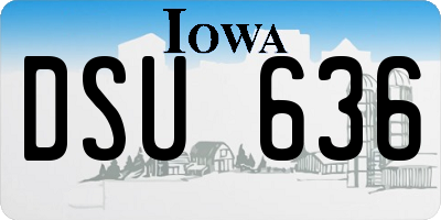 IA license plate DSU636
