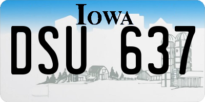 IA license plate DSU637
