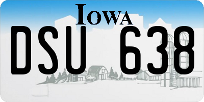 IA license plate DSU638