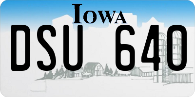 IA license plate DSU640