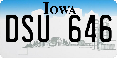 IA license plate DSU646