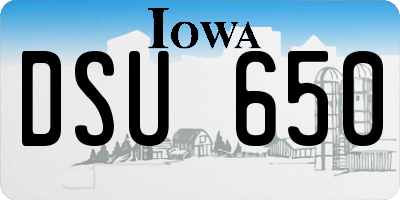 IA license plate DSU650