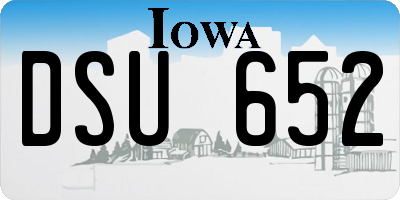 IA license plate DSU652