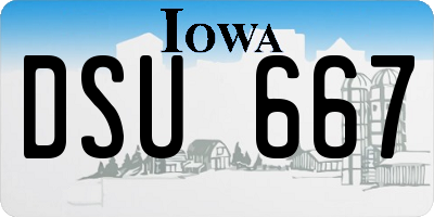 IA license plate DSU667