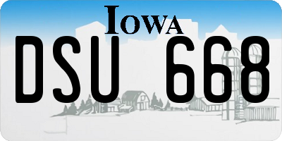 IA license plate DSU668