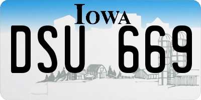 IA license plate DSU669