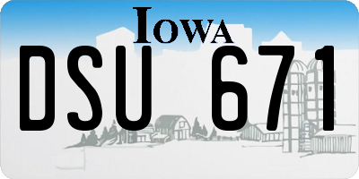IA license plate DSU671