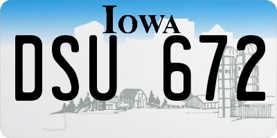 IA license plate DSU672