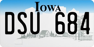 IA license plate DSU684