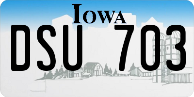 IA license plate DSU703