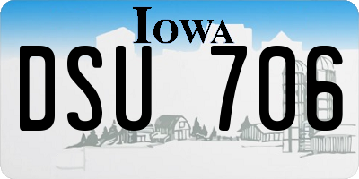IA license plate DSU706
