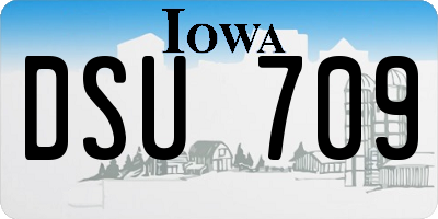 IA license plate DSU709
