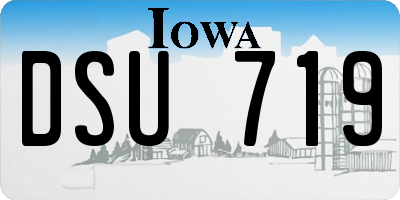 IA license plate DSU719