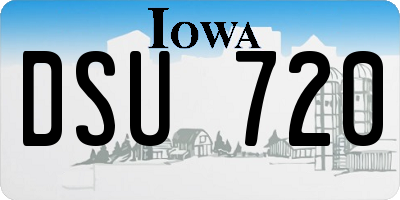 IA license plate DSU720