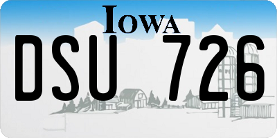 IA license plate DSU726