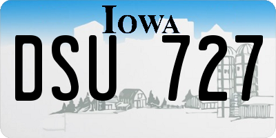 IA license plate DSU727