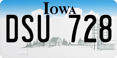 IA license plate DSU728