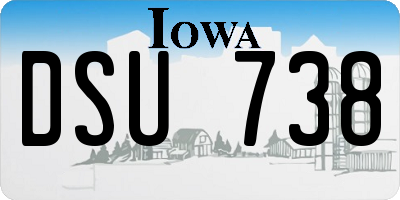 IA license plate DSU738