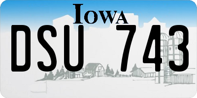 IA license plate DSU743