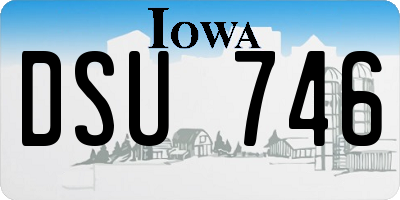 IA license plate DSU746