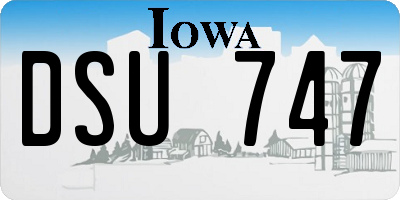 IA license plate DSU747