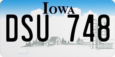 IA license plate DSU748