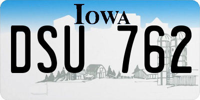 IA license plate DSU762