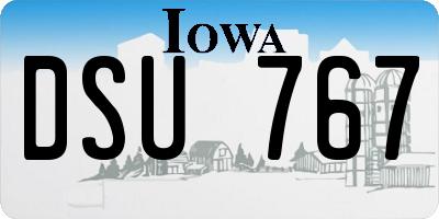 IA license plate DSU767