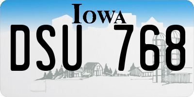 IA license plate DSU768