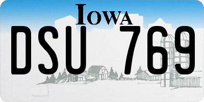 IA license plate DSU769