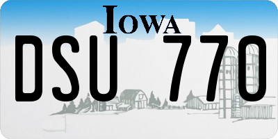 IA license plate DSU770