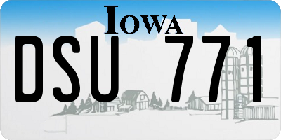IA license plate DSU771