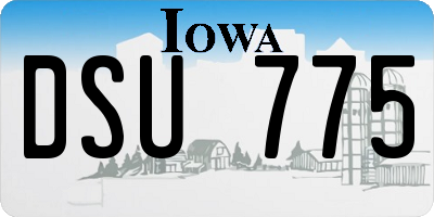 IA license plate DSU775