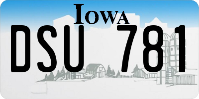 IA license plate DSU781