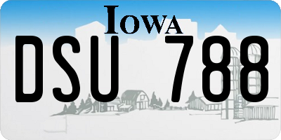 IA license plate DSU788