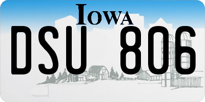 IA license plate DSU806