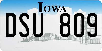 IA license plate DSU809