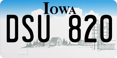 IA license plate DSU820