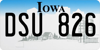 IA license plate DSU826