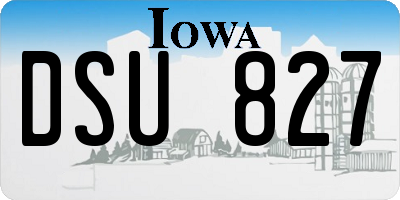IA license plate DSU827