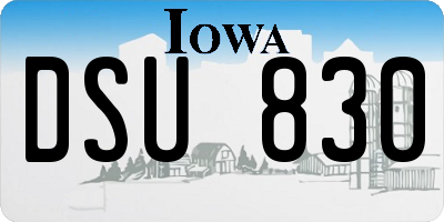 IA license plate DSU830