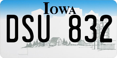 IA license plate DSU832