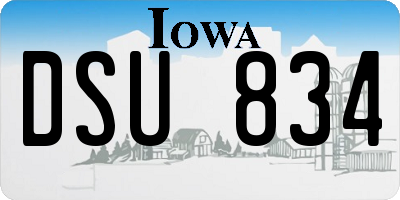 IA license plate DSU834