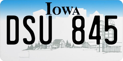 IA license plate DSU845