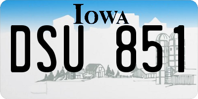 IA license plate DSU851