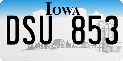 IA license plate DSU853