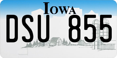 IA license plate DSU855
